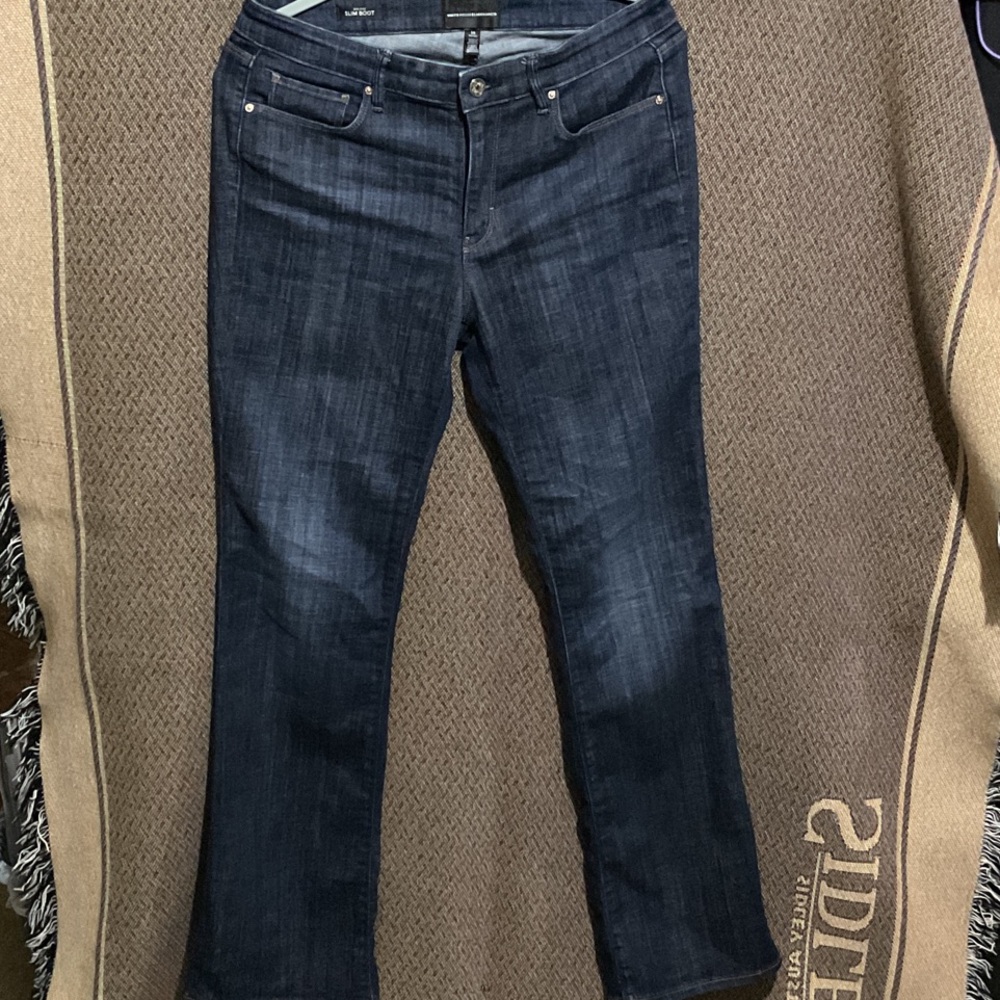 White House Black Market Deep Indigo Boot Cut Jeans